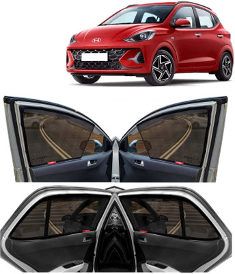 Kingsway Side Window, Rear Window Sun Shade For Hyundai Grand i10 NIOS(Black)