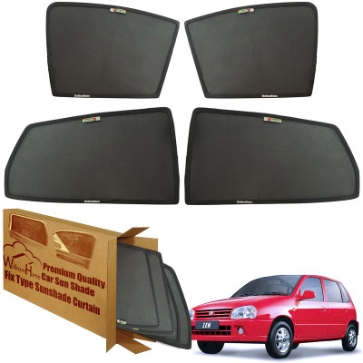 WolkomHome Side Window Sun Shade For Maruti Suzuki Zen(Black)