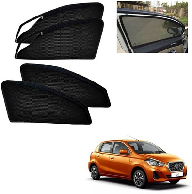 RAKRISH Rear Window, Side Window Sun Shade For Nissan Go(Black)