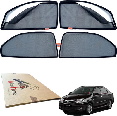 WolkomHome Side Window Sun Shade For Toyota Etios(Black)