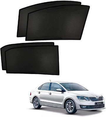 RAKRISH Side Window, Rear Window Sun Shade For Skoda Rapid(Black)