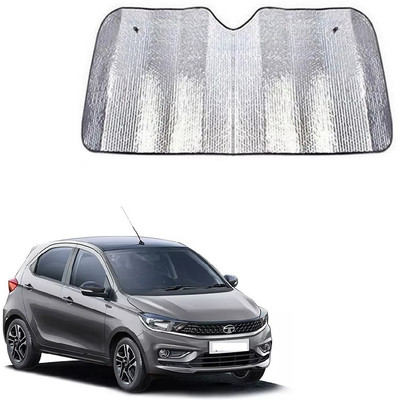 SPREADX Windshield Sun Shade For Tata Tiago(Silver)