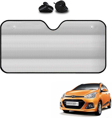 COSMOGEAR Windshield, Dashboard, Rear Window Sun Shade For Hyundai Grand i10(Silver)