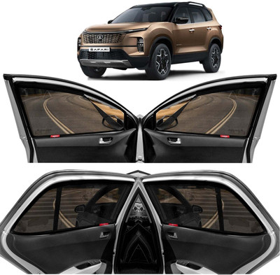 Kingsway Side Window, Rear Window Sun Shade For Tata Safari(Black)