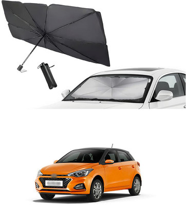 GONAMA Windshield Sun Shade For Hyundai Elite i20(Black)