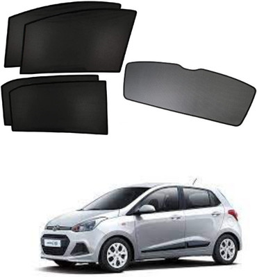 RAKRISH Rear Window, Side Window Sun Shade For Hyundai Grand i10(Black)