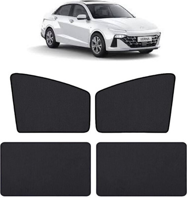 RAKRISH Rear Window, Side Window Sun Shade For Hyundai Verna(Black)