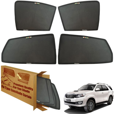 WolkomHome Side Window Sun Shade For Toyota Fortuner Old(Black)