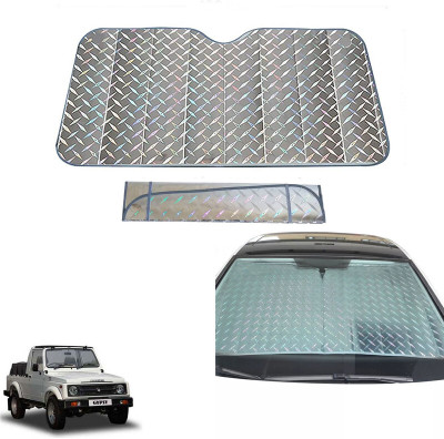 AUTO PEARL Dashboard, Windshield Sun Shade For Maruti Suzuki Gypsy MG-410(Grey)