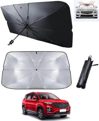RKPSP Windshield Sun Shade For MG Hector Plus(Silver, Black)