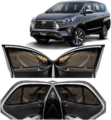 Kingsway Side Window, Rear Window Sun Shade For Toyota Innova Crysta(Black)