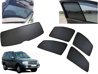 AUTO PEARL Side Window, Rear Window Sun Shade For Tata Safari Dicor(Black)