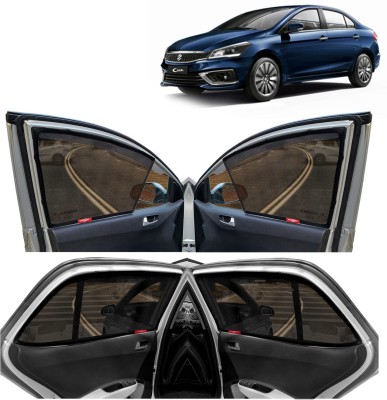 Kingsway Side Window, Rear Window Sun Shade For Maruti Suzuki Ciaz(Black)