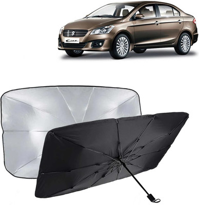 Kingsway Dashboard, Windshield Sun Shade For Maruti Suzuki Ciaz(Black, Silver)