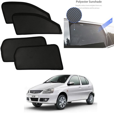 KSPARTS Rear Window, Side Window Sun Shade For Tata Indica eV2(Black)