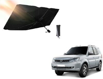 ROSHNEER ENTERPRISES Windshield Sun Shade For Tata Safari Storme(Black, Silver)