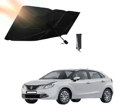ROSHNEER ENTERPRISES Windshield Sun Shade For Maruti Suzuki Baleno(Black, Silver)