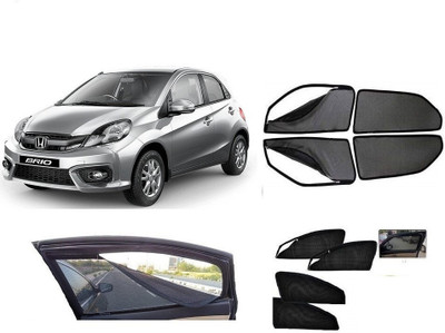 RAKRISH COLLECTION Rear Window, Side Window Sun Shade For Honda Brio(Black)