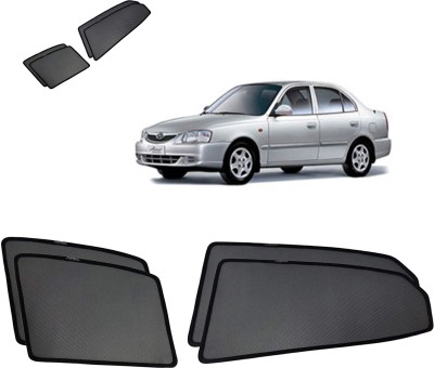 RAKRISH Rear Window, Side Window Sun Shade For Hyundai Accent(Black)