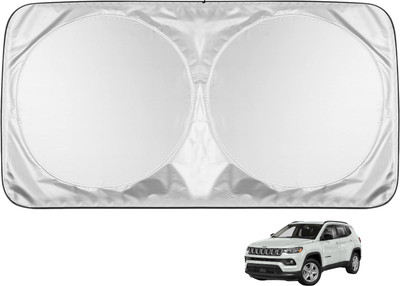 MOCKHE Windshield Sun Shade For Jeep Compass(Silver)