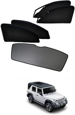 RAKRISH Rear Window, Side Window Sun Shade For Mahindra Thar(Black)