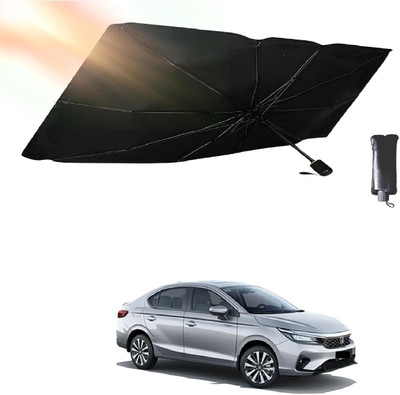 ROSHNEER ENTERPRISES Windshield Sun Shade For Honda City(Black, Silver)