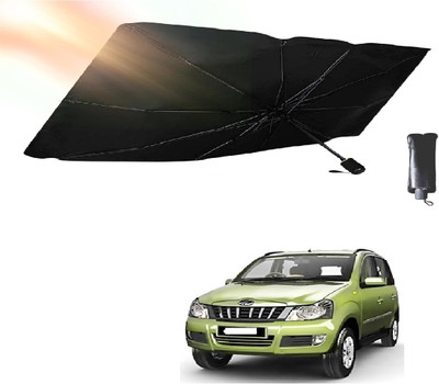ROSHNEER ENTERPRISES Windshield Sun Shade For Mahindra Quanto(Black, Silver)