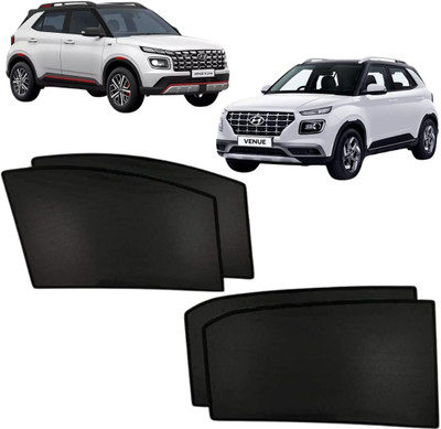 Hoodinter Side Window Sun Shade For Hyundai Venue(Black)