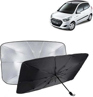 Kingsway Dashboard, Windshield Sun Shade For Hyundai i10(Black, Silver)