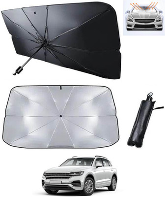 AYW Windshield Sun Shade For Volkswagen Touareg(Silver, Black)