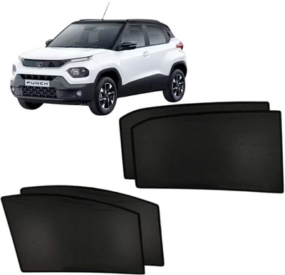 Hoodinter Side Window Sun Shade For Tata Punch(Black)
