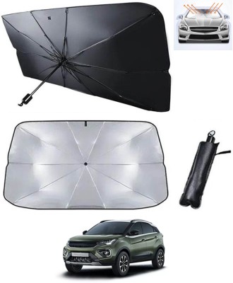 AYW Windshield Sun Shade For Tata Nexon(Silver, Black)