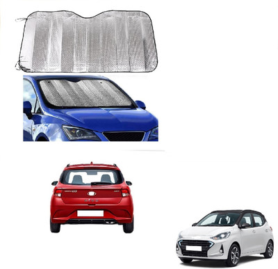 ROSHNEER ENTERPRISES Windshield Sun Shade For Hyundai Grand i10 NIOS(Silver)