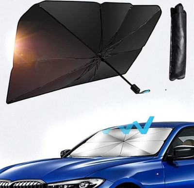 ShopDock Dashboard, Windshield Sun Shade For Universal For Car Universal For Car(Black, Silver)