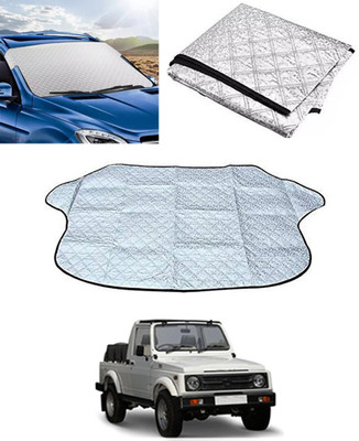 RKPSP Windshield Sun Shade For Maruti Suzuki Gypsy King(Silver)