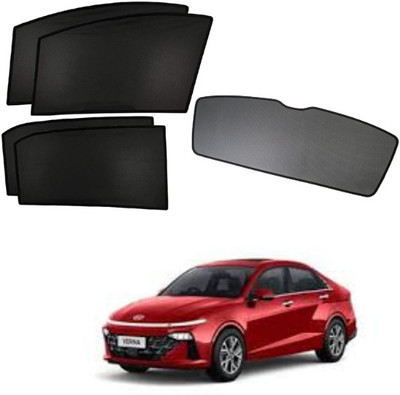 TOP VECHILE Rear Window, Side Window Sun Shade For Hyundai Verna(Black)