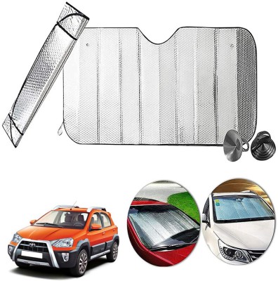 AUTO PEARL Dashboard, Windshield Sun Shade For Toyota Etios Cross(Silver)