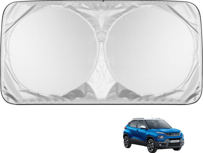 MOCKHE Windshield Sun Shade For Tata Punch(Silver)