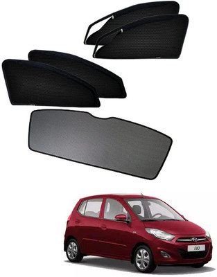 Top Vechile Rear Window, Side Window Sun Shade For Hyundai i10(Black)