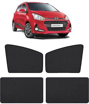 RAKRISH Rear Window, Side Window Sun Shade For Hyundai Grand i10(Black)