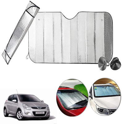 AUTO PEARL Dashboard, Windshield Sun Shade For Hyundai i20(Silver)