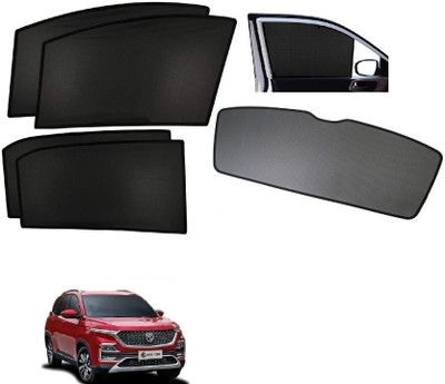 AuTO ADDiCT Side Window, Rear Window Sun Shade For MG Hector(Black)