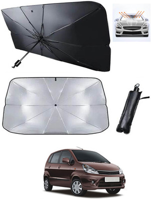 MATIES Windshield Sun Shade For Maruti Suzuki Zen Estilo(Black, Silver)
