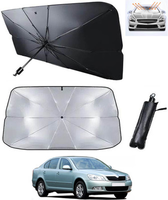 AYW Windshield Sun Shade For Skoda Laura(Silver, Black)