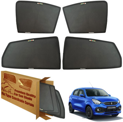 WolkomHome Side Window Sun Shade For Maruti Suzuki Celerio(Black)