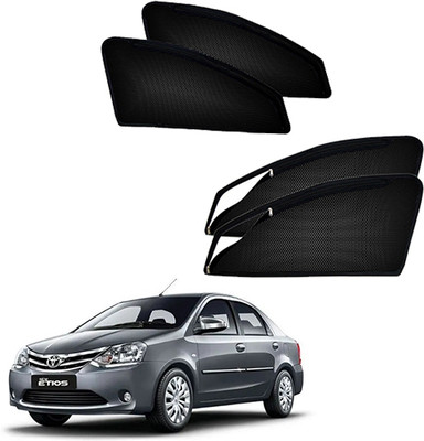 RAKRISH Rear Window, Side Window Sun Shade For Toyota Etios(Black)