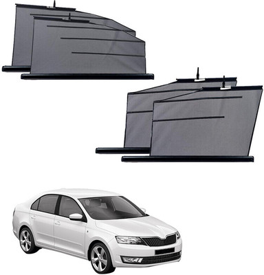 SS FOR YOUR SMART NEEDS Side Window Sun Shade For Skoda Rapid(Black)