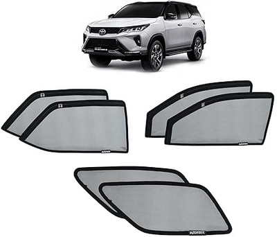 AUTOFIXER Side Window, Rear Window Sun Shade For Toyota New Fortuner(Black)