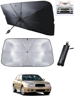 RKPSP Windshield Sun Shade For Hyundai Sonata(Black, Silver)