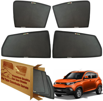 WolkomHome Side Window Sun Shade For Mahindra KUV 100(Black)